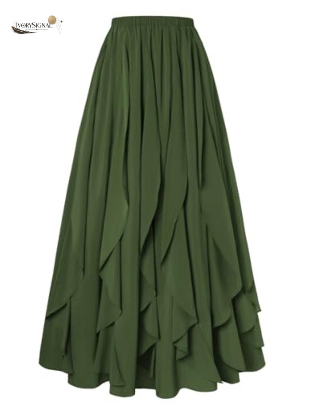 Scarlet Darkness Women's Renaissance Maxi Skirt, High Waist Chiffon